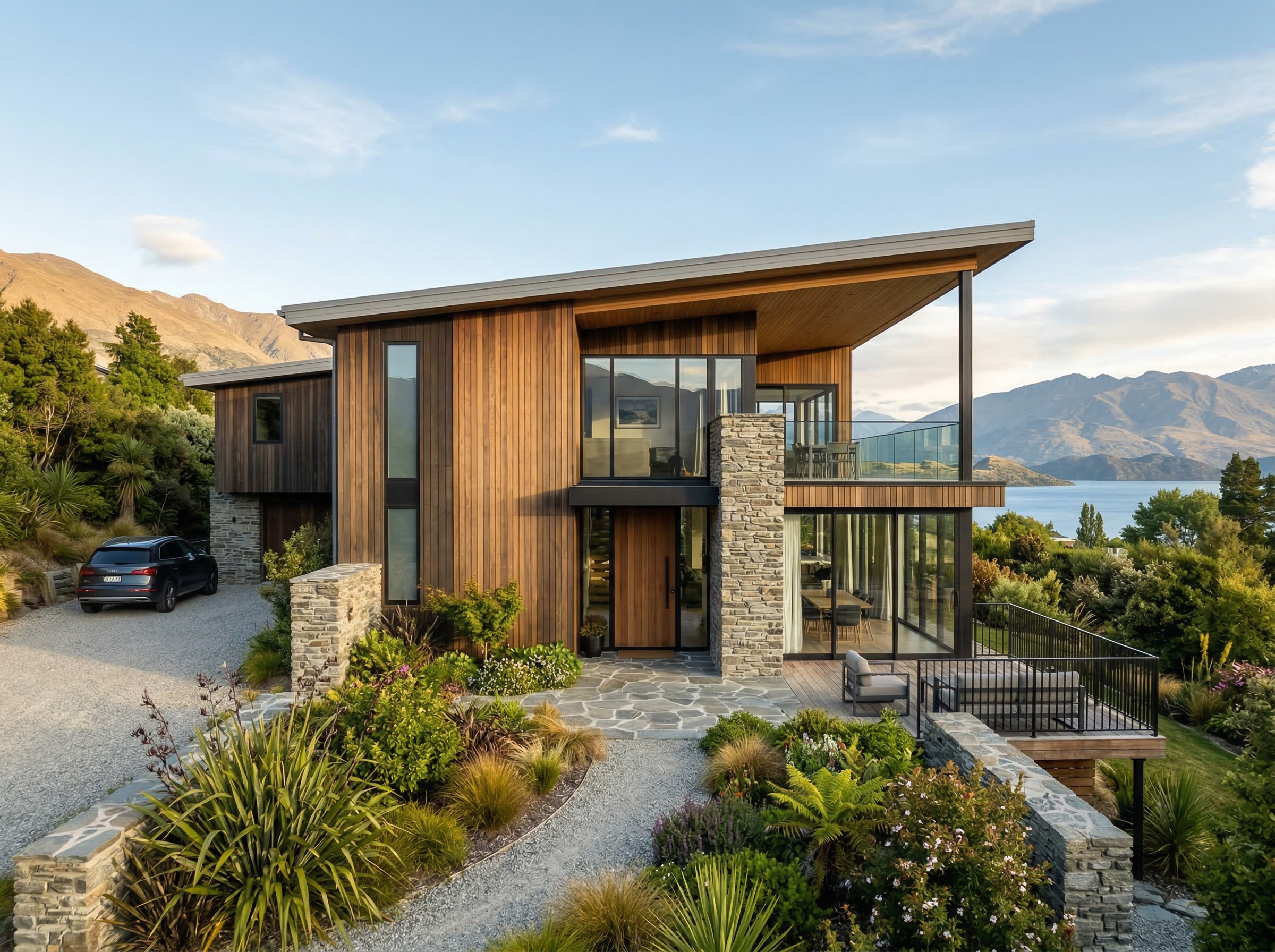 Modern New Zealand architectural home